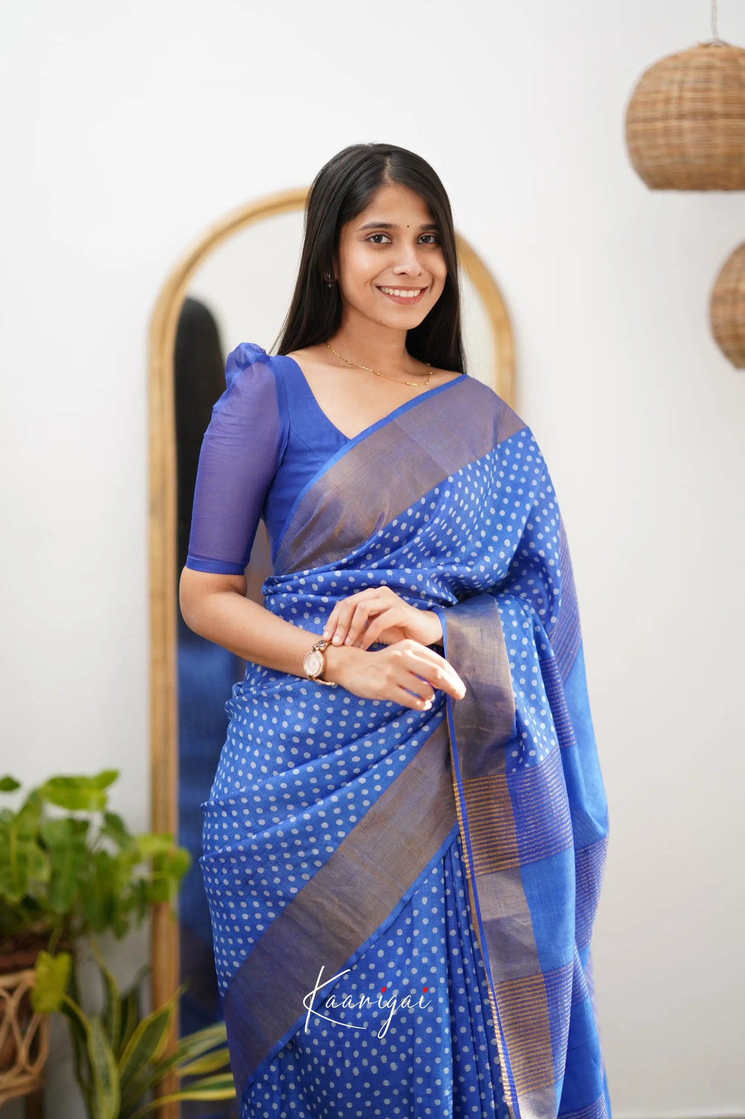 Tarika Ink Blue Shade Pure Tussar Saree Sarees