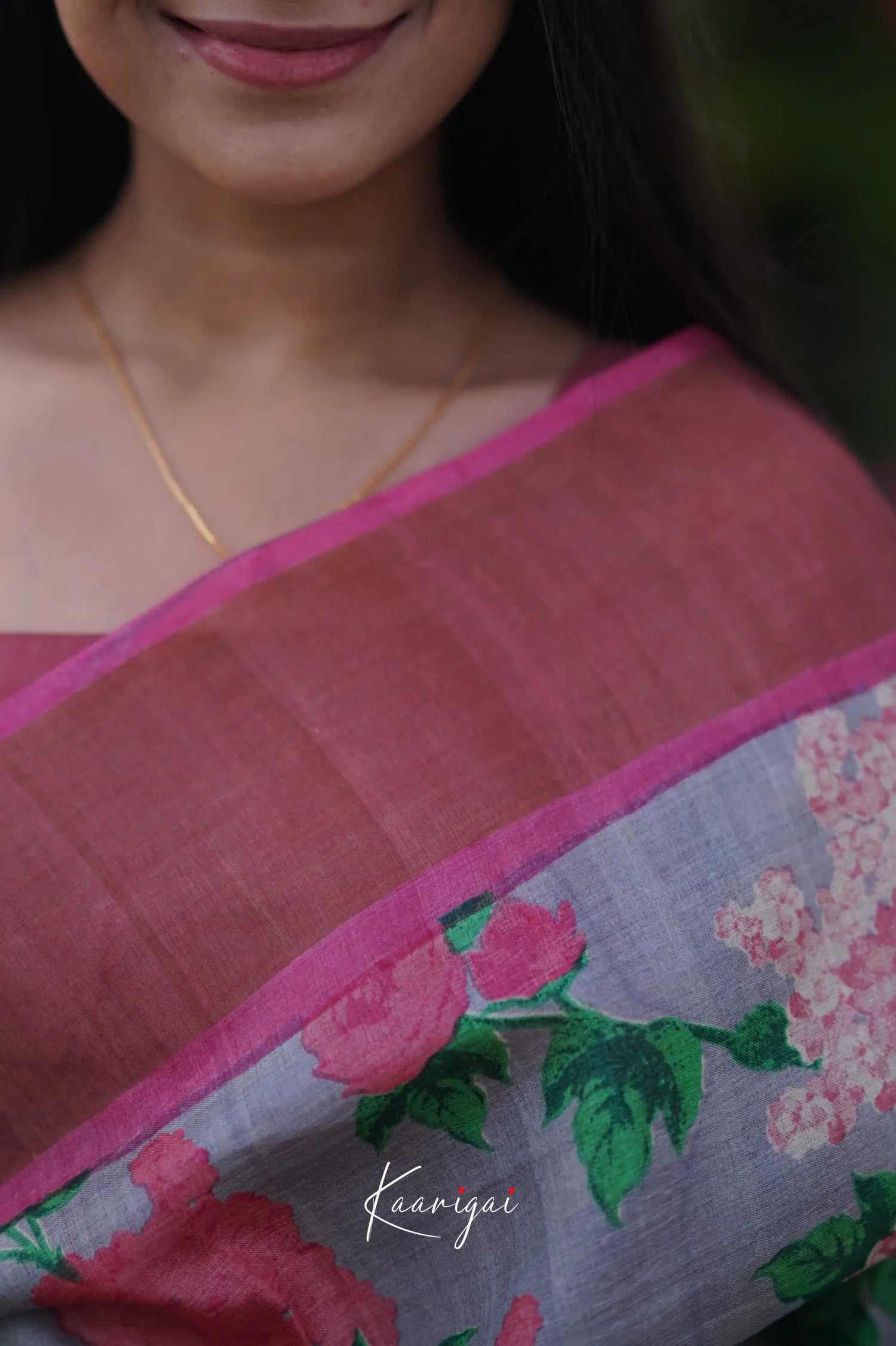 Tarika Pure Tussar Saree - Ash And Pink Sarees