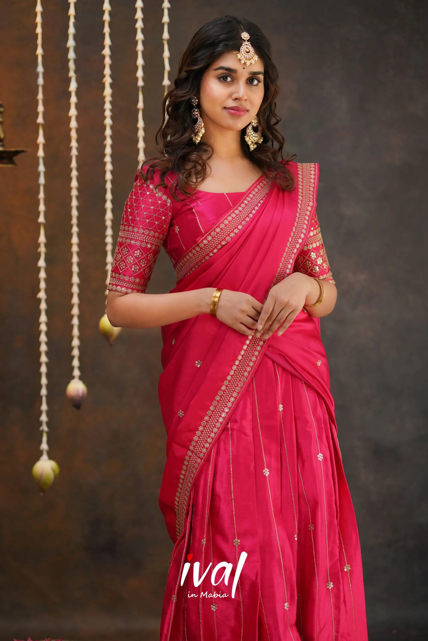 Tulip - Pink Pure Gaji Silk Halfsaree Half Sarees