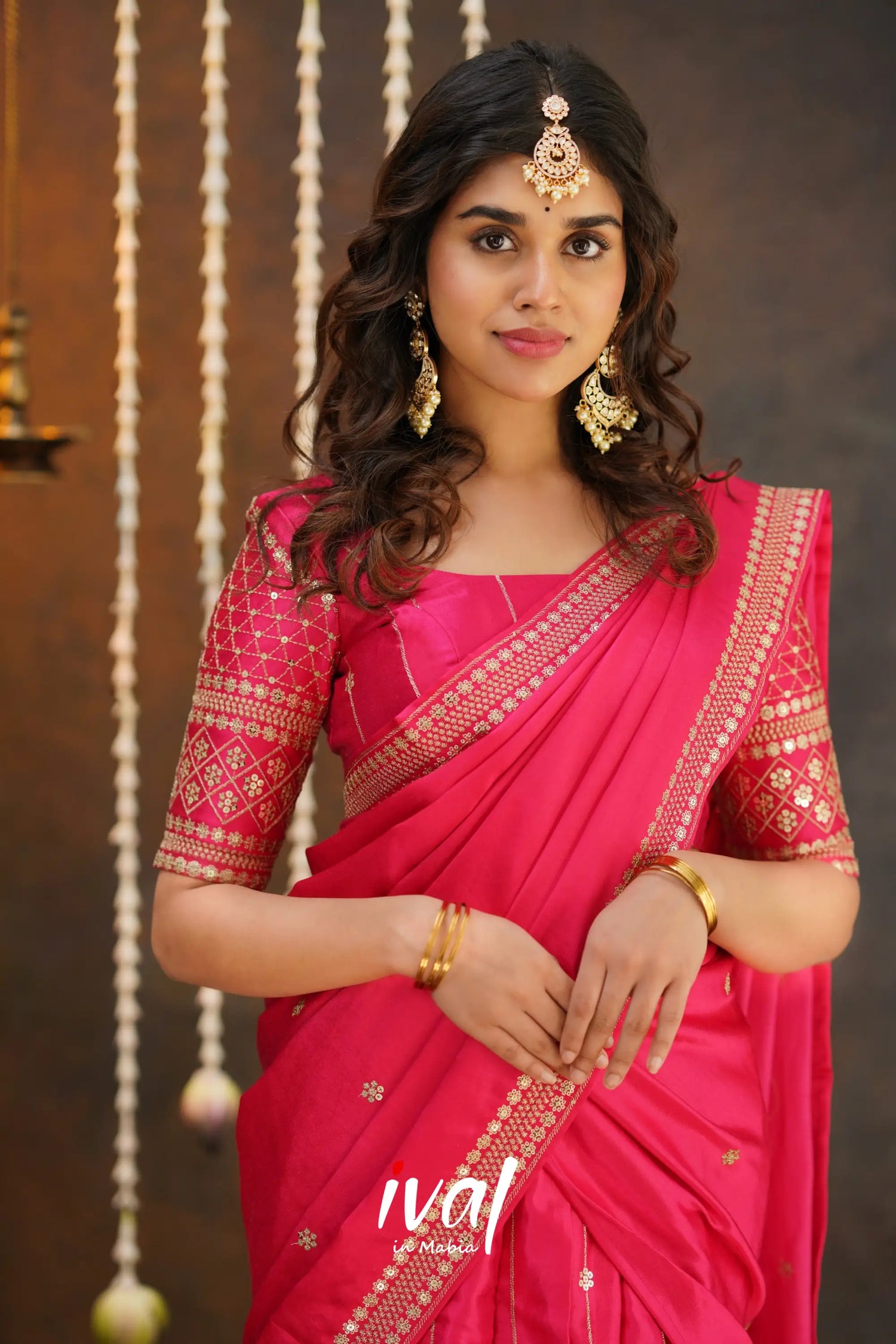 Tulip - Pink Pure Gaji Silk Halfsaree Half Sarees