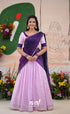 Vedika - Lavender with Purple Scape Silk Halfsaree Half Sarees