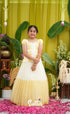 Vedika- Milky white and Gold Pavadai sattai - Kids-Suttis