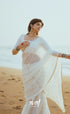 Vedika - White Scape Silk Halfsaree - Half Sarees