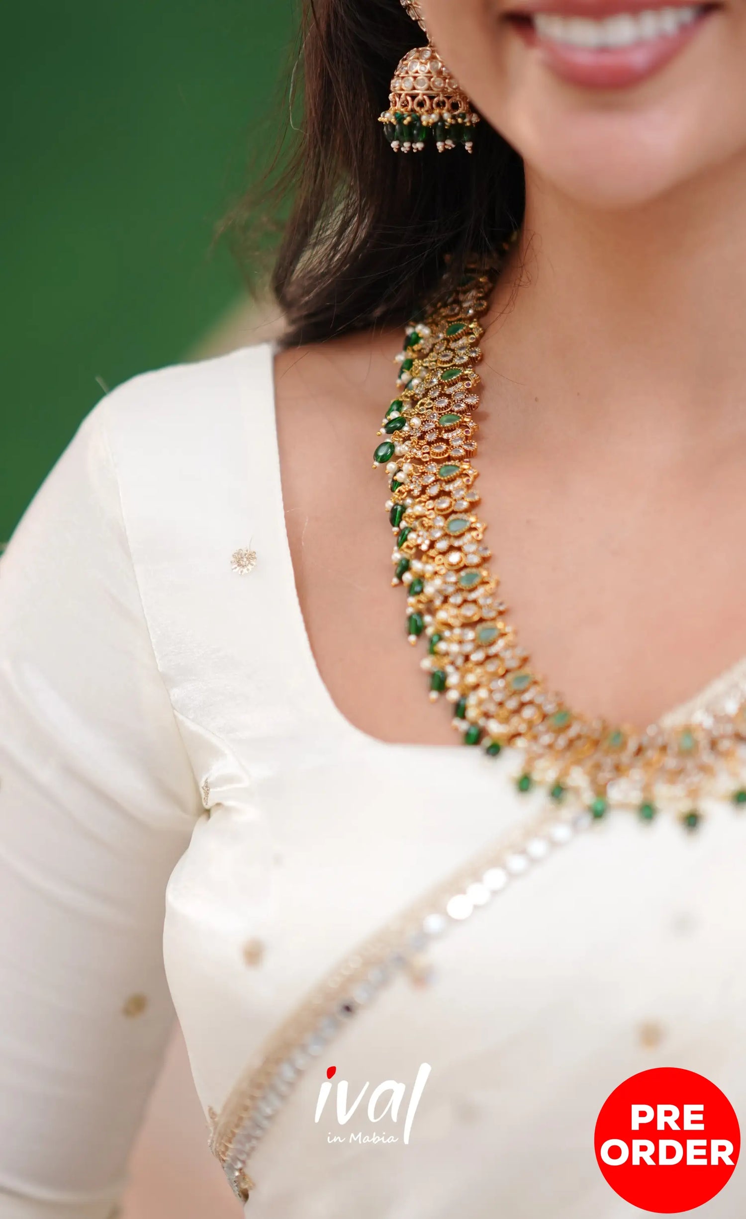 Vedika - White Scape Silk Halfsaree Half Sarees