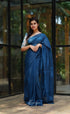 Vinathi - Dark Blue Shade Organza Saree Sarees