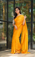 Vinathi - Dark Yellow Shade Organza Saree Sarees