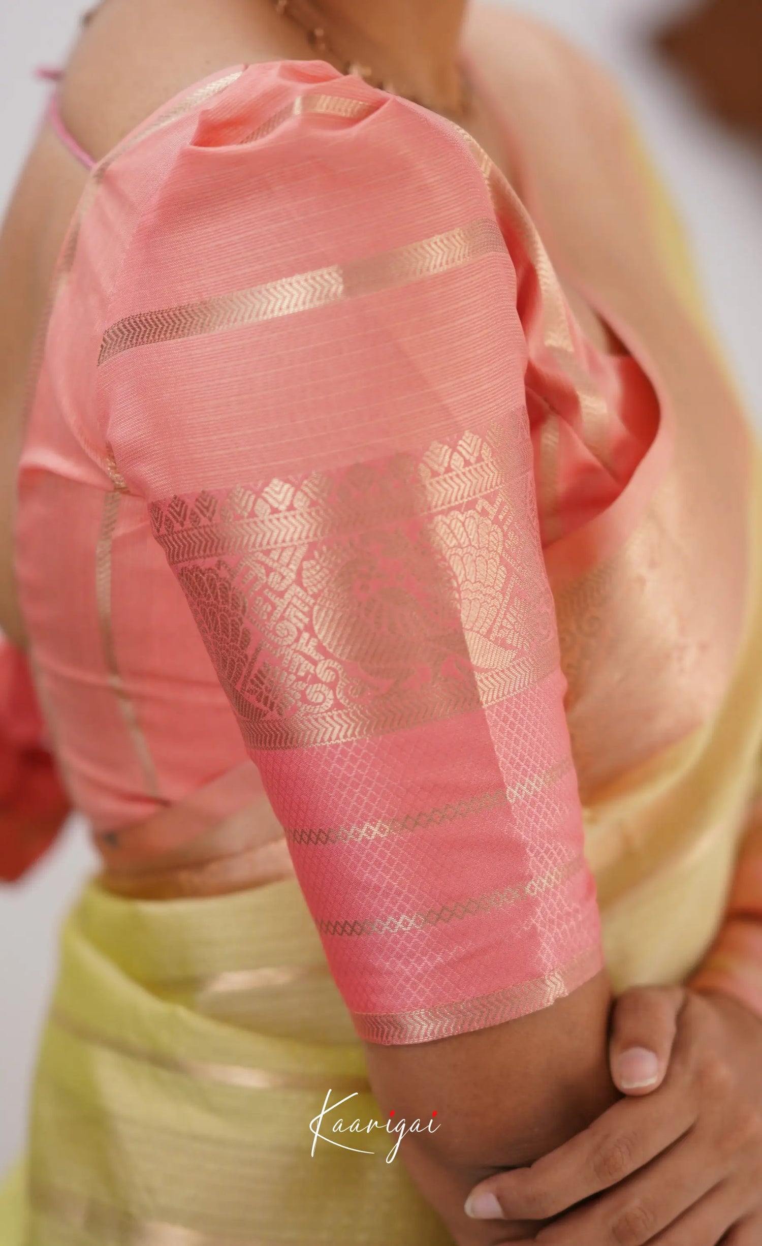 Vinathi- Pastel Yellow Organza Saree Sarees