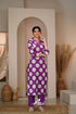 Violet Cotton Salwar Anarkalis