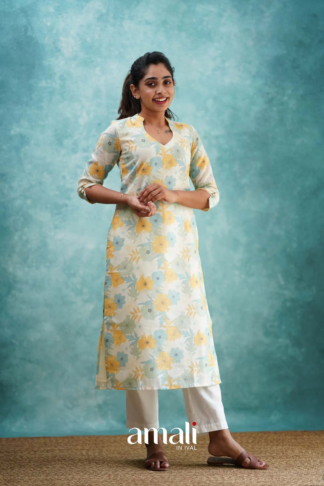 White Semi Linen Co-ord Set Co-ord sets