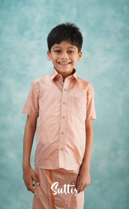 Yazhan - Copper Shade Veshti Sattai Kids-Suttis