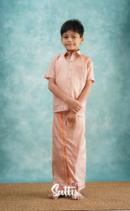 Yazhan - Copper Shade Veshti Sattai Kids-Suttis