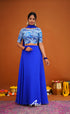 Zaara - Crop Top And Skirt Ink Blue Crop Top Skirts