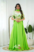 Zaara - Crop Top And Skirt Leaf Green Crop Top Skirts