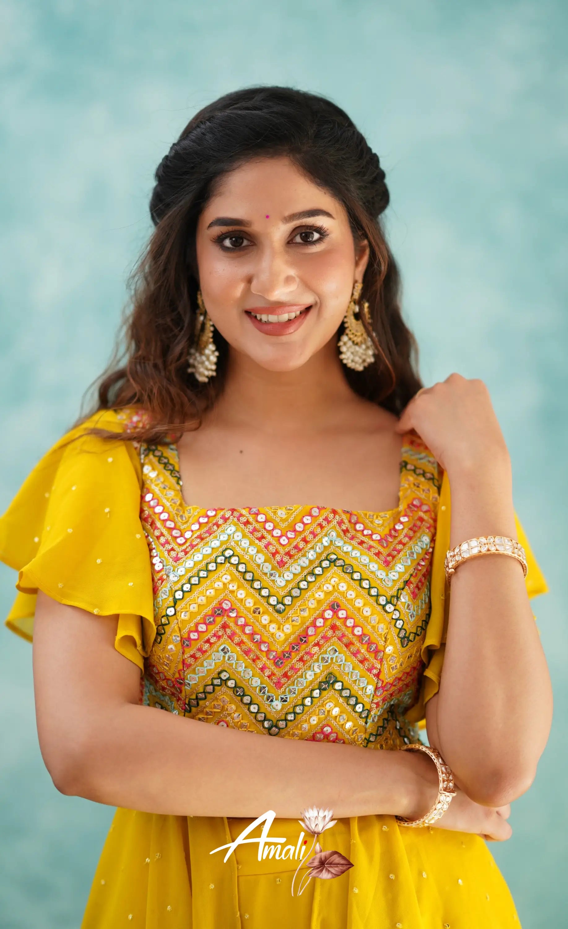 Zaara - Yellow Top And Skirt