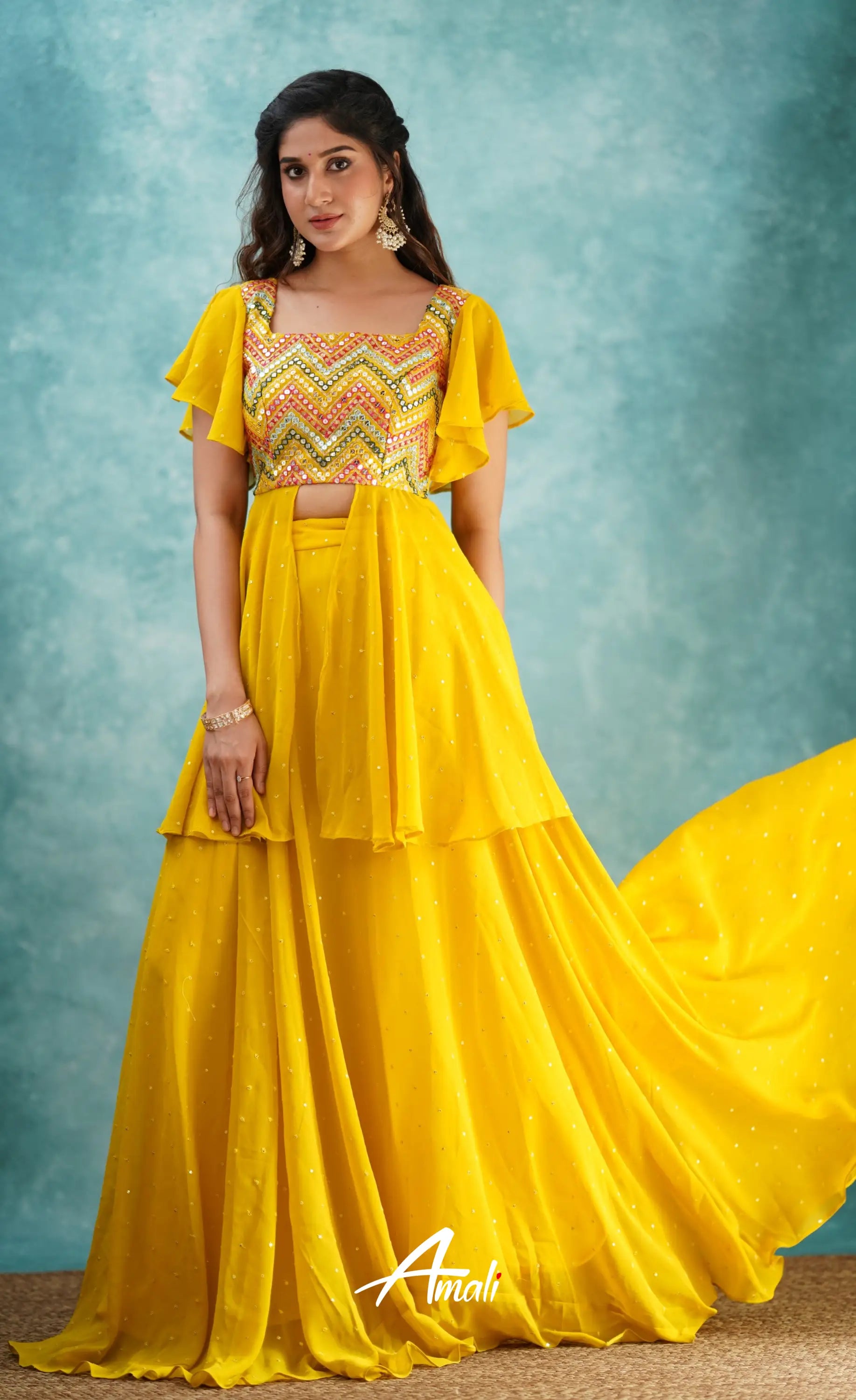 Zaara - Yellow Top And Skirt