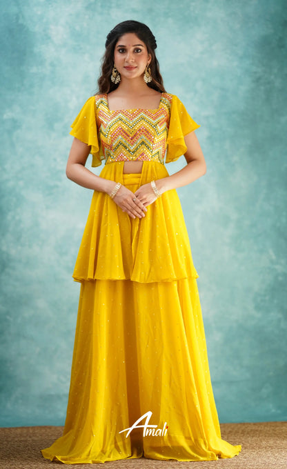 Zaara - Yellow Top And Skirt