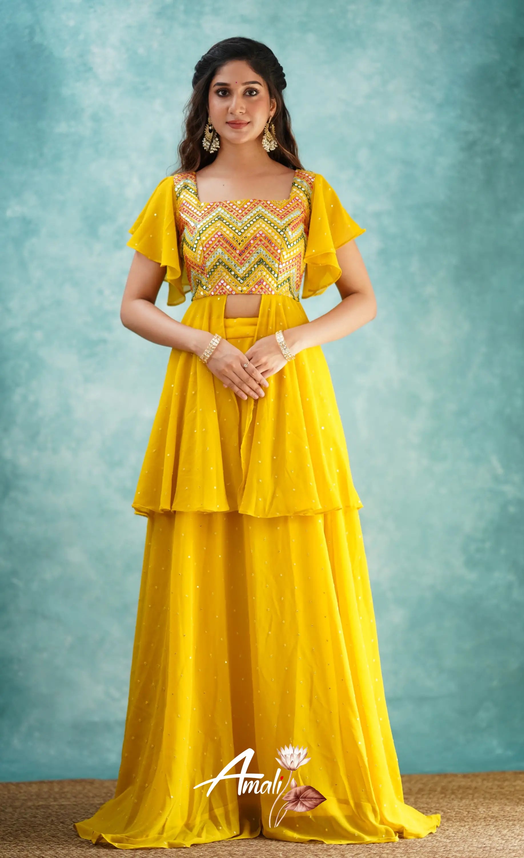 Zaara - Yellow Top And Skirt