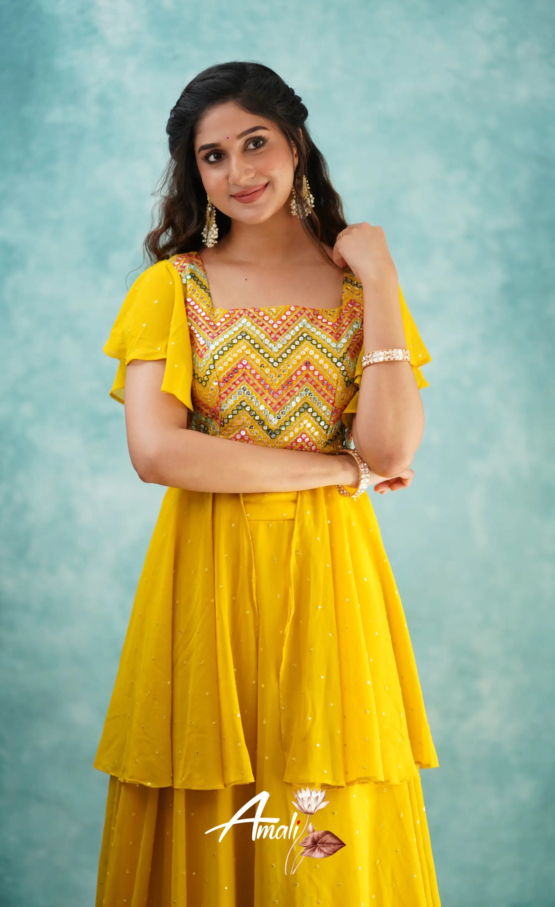 Zaara - Yellow Top And Skirt