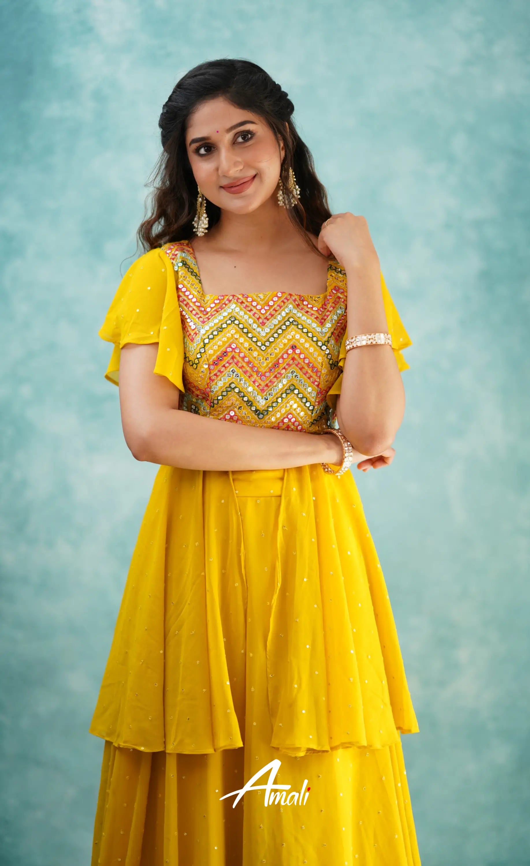 Zaara - Yellow Top And Skirt