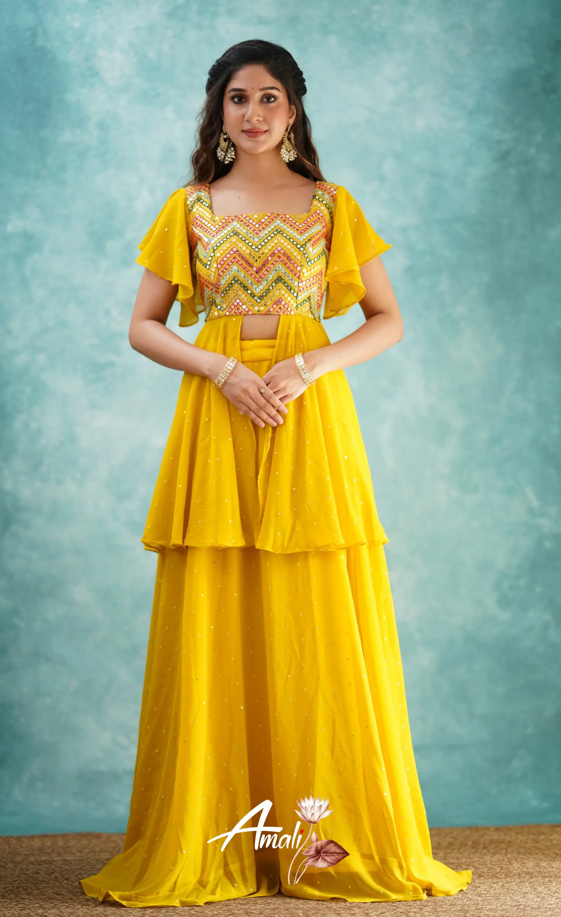 Zaara - Yellow Top And Skirt