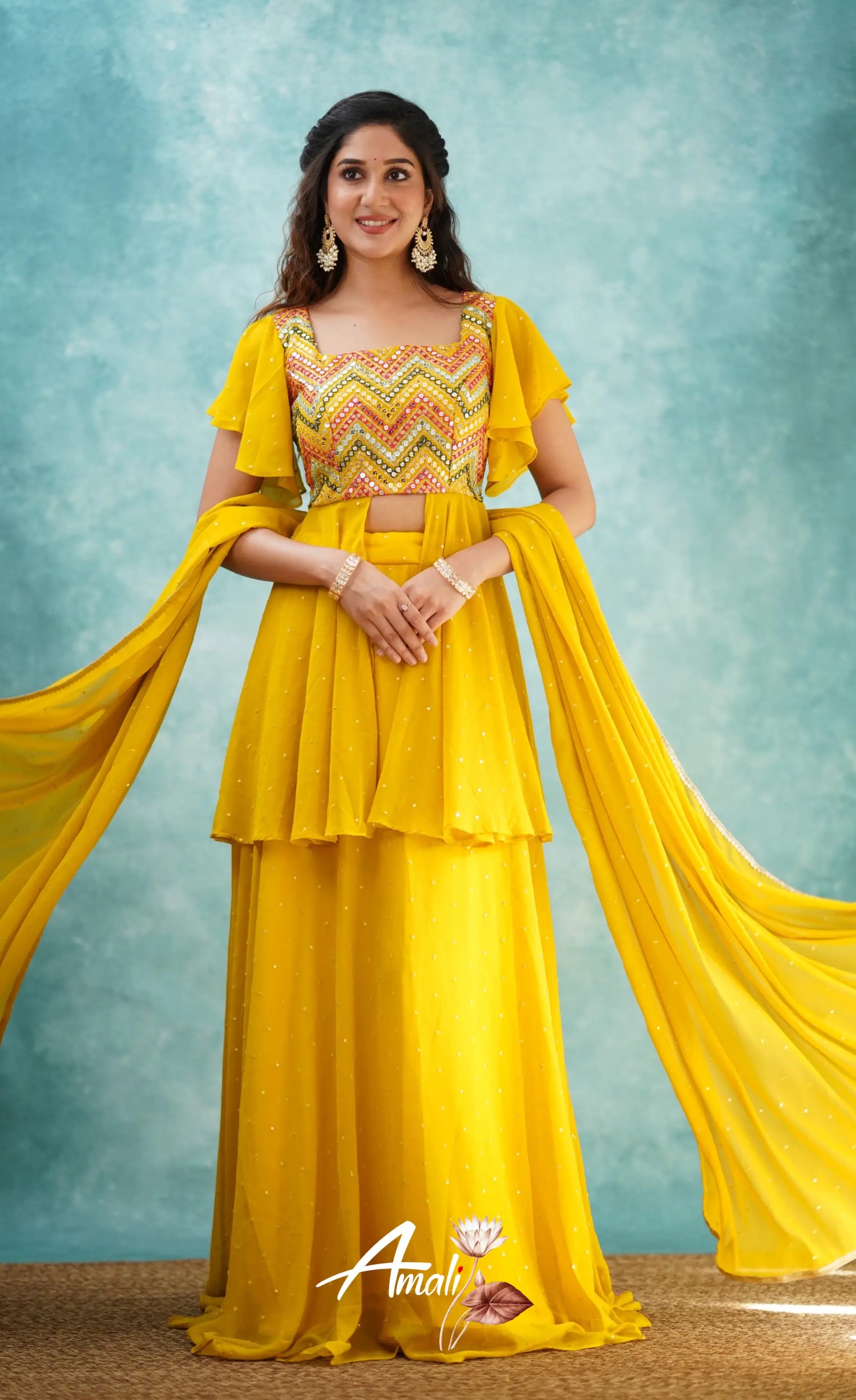 Zaara - Yellow Top And Skirt