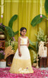 Zara - Milky white and Gold Crop Top and Skirt - Kids-Suttis