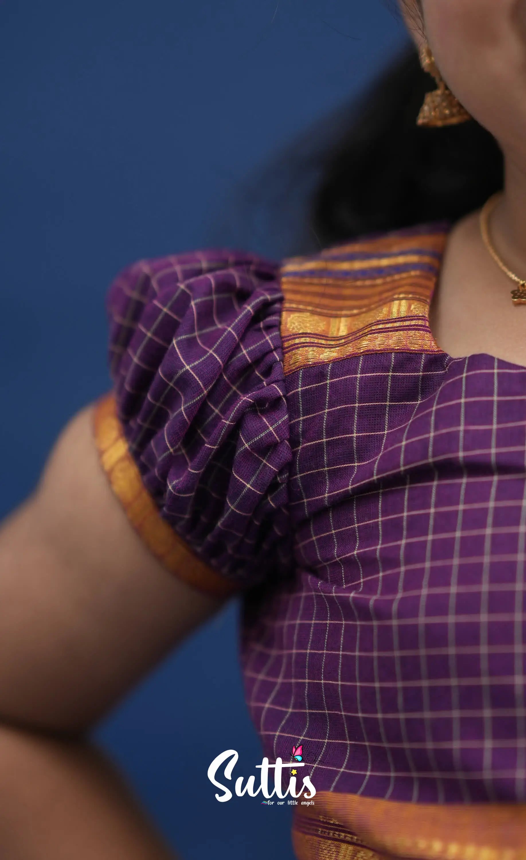 Zara Purple and Mustard Orange Crop Top and Skirt Kids-Suttis