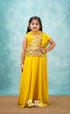 Zara - Yellow Crop Top And Skirt Kids-Suttis